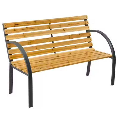 Gartenbank holz metall - gartenbank,